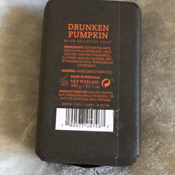 Drunken Pumpkin Beer Scented Soap Casa Dos Aromas 10.50oz Large Bar NWT Portugal - Picture 6 of 11